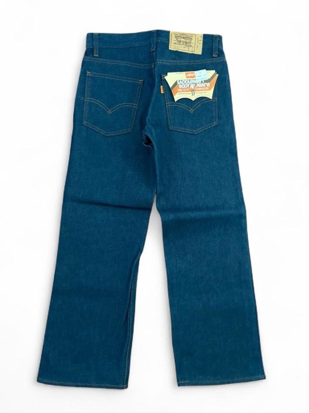 Vintage Levi’s 916 Saddleman Boot Cut Jeans Boys Husky 30x26 NWT Orange Tab USA